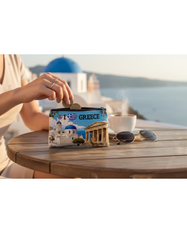 Πορτοφόλι Souvenir μπρελόκ - Σετ 10pcs - PVC - Greece - 11*7cm