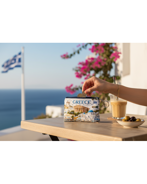 Πορτοφόλι Souvenir μπρελόκ - Σετ 10pcs - PVC - Greece - 11*7cm