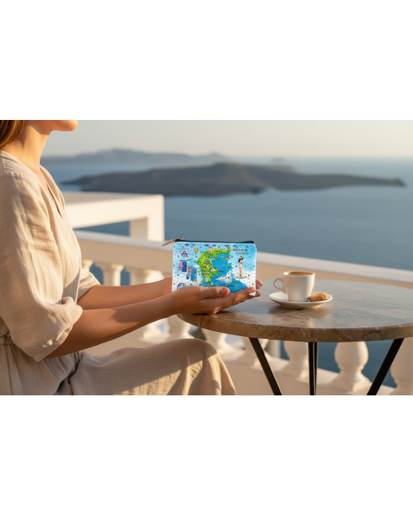 Πορτοφόλι Souvenir μπρελόκ - Σετ 10pcs - PVC - Greece - 11*7cm