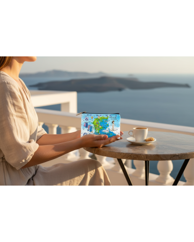 Πορτοφόλι Souvenir μπρελόκ - Σετ 10pcs - PVC - Greece - 11*7cm