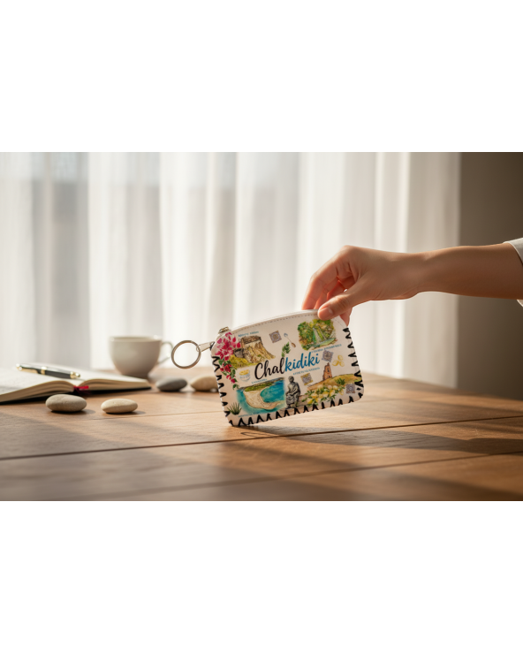 Πορτοφόλι Souvenir μπρελόκ - Σετ 10pcs - PVC - Chalkidiki - 14*9cm