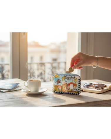 Πορτοφόλι Souvenir μπρελόκ - Σετ 10pcs - PVC - Thessaloniki - 14*9cm