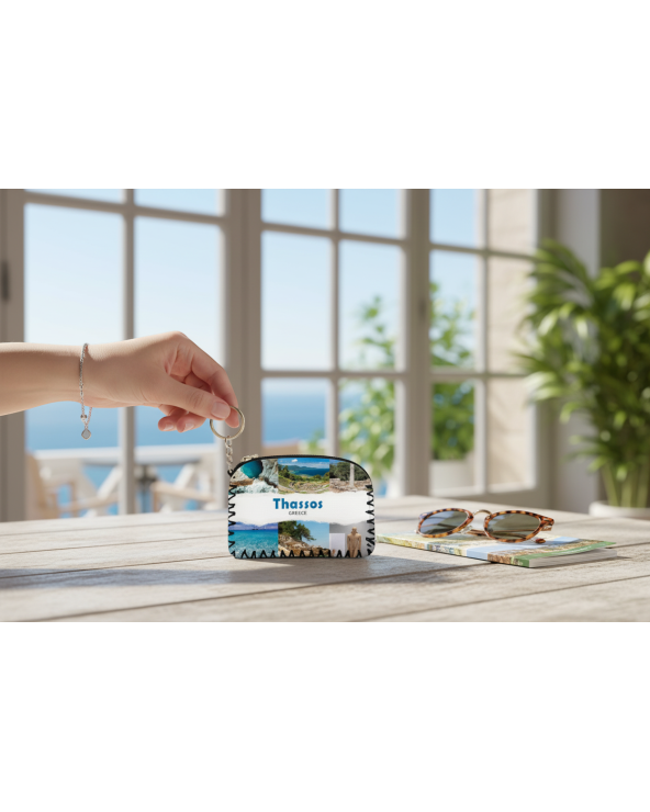 Πορτοφόλι Souvenir μπρελόκ - Σετ 10pcs - PVC - Thassos - 14*9cm