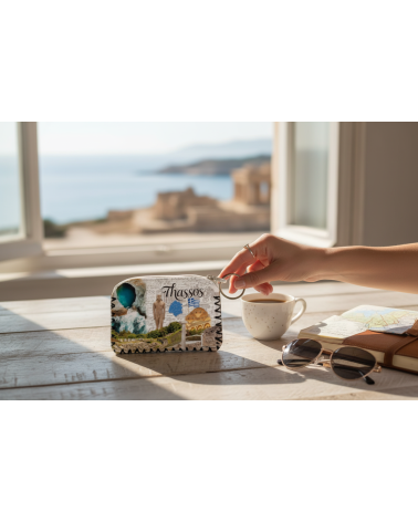 Πορτοφόλι Souvenir μπρελόκ - Σετ 10pcs - PVC - Thassos - 14*9cm