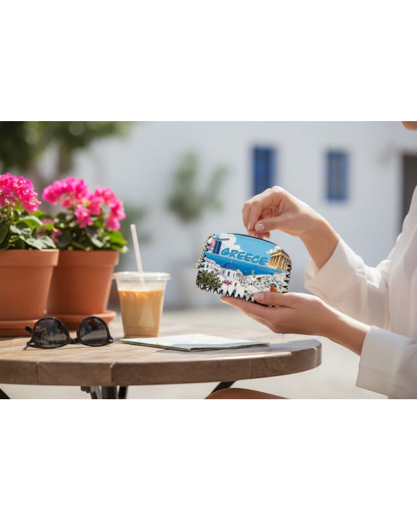 Πορτοφόλι Souvenir μπρελόκ - Σετ 10pcs - PVC - Greece - 14*9cm