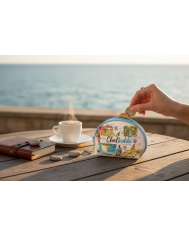 Πορτοφόλι Souvenir μπρελόκ mini - Σετ 10pcs - PVC - Chalkidiki - 10*8*3cm