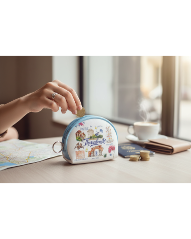 Πορτοφόλι Souvenir μπρελόκ mini - Σετ 10pcs - PVC - Thessaloniki - 10*8*3cm