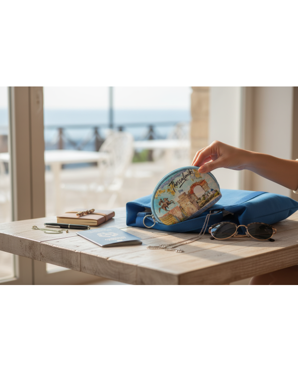 Πορτοφόλι Souvenir μπρελόκ mini - Σετ 10pcs - PVC - Thessaloniki - 10*8*3cm