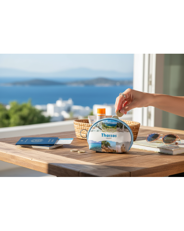 Πορτοφόλι Souvenir μπρελόκ mini - Σετ 10pcs - PVC - Thassos - 10*8*3cm