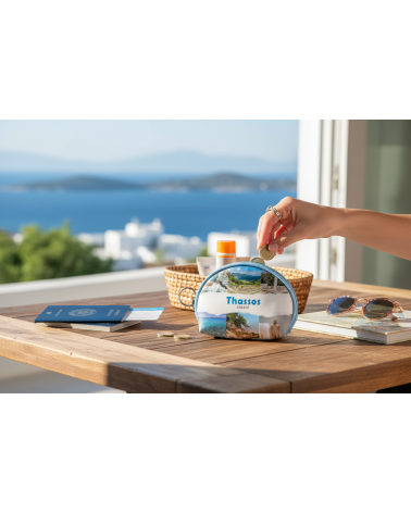 Πορτοφόλι Souvenir μπρελόκ mini - Σετ 10pcs - PVC - Thassos - 10*8*3cm