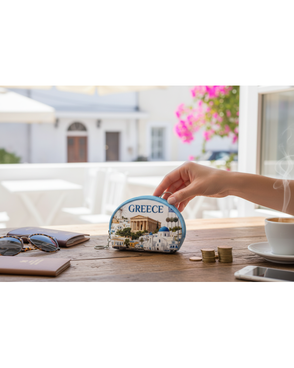 Πορτοφόλι Souvenir μπρελόκ mini - Σετ 10pcs - PVC - Greece - 10*8*3cm