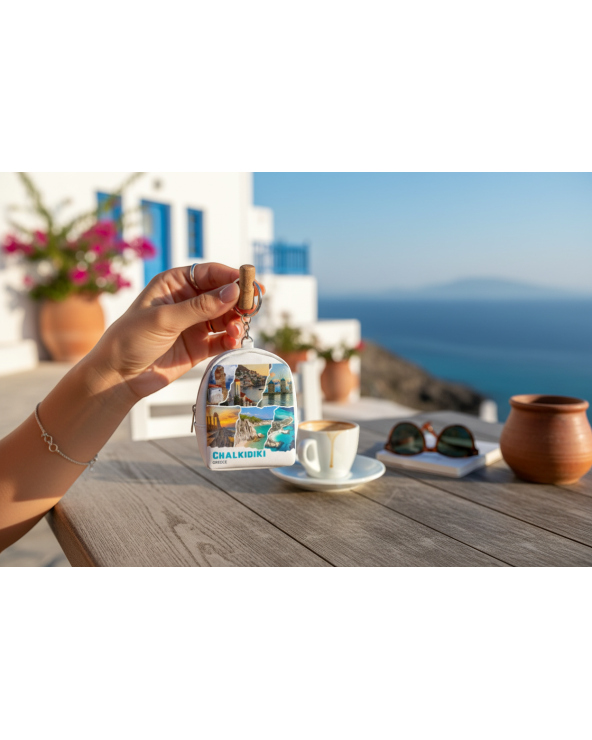 Πορτοφόλι Souvenir μπρελόκ mini - Σετ 10pcs - PVC - Chalkidiki - 7*9*4.5cm