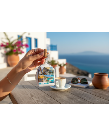 Πορτοφόλι Souvenir μπρελόκ mini - Σετ 10pcs - PVC - Chalkidiki - 7*9*4.5cm