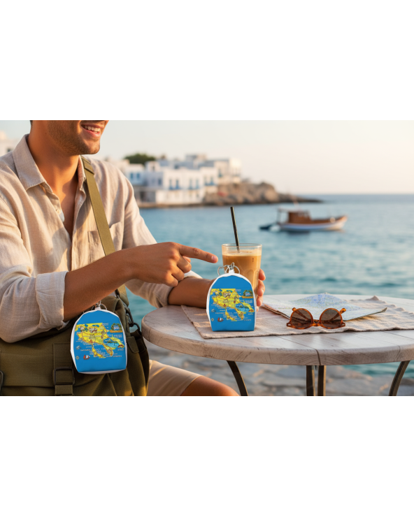 Πορτοφόλι Souvenir μπρελόκ mini - Σετ 10pcs - PVC - Chalkidiki - 7*9*4.5cm