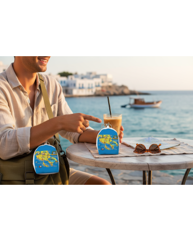 Πορτοφόλι Souvenir μπρελόκ mini - Σετ 10pcs - PVC - Chalkidiki - 7*9*4.5cm