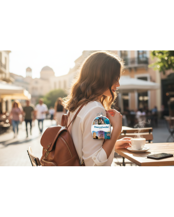 Πορτοφόλι Souvenir μπρελόκ mini - Σετ 10pcs - PVC - Thessaloniki - 7*9*4.5cm