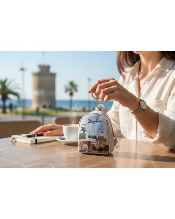 Πορτοφόλι Souvenir μπρελόκ mini - Σετ 10pcs - PVC - Thessaloniki - 7*9*4.5cm