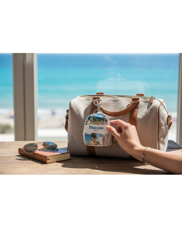 Πορτοφόλι Souvenir μπρελόκ mini - Σετ 10pcs - PVC - Thassos - 7*9*4.5cm