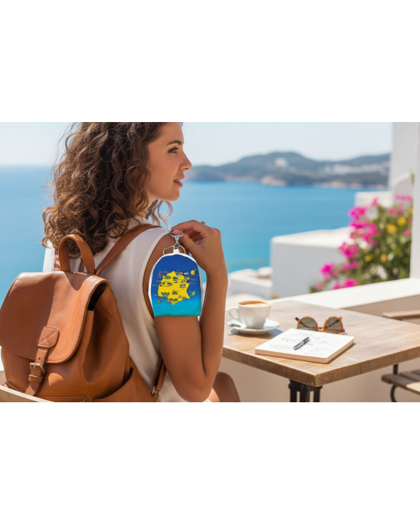 Πορτοφόλι Souvenir μπρελόκ mini - Σετ 10pcs - PVC - Thassos - 7*9*4.5cm