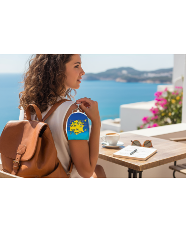 Πορτοφόλι Souvenir μπρελόκ mini - Σετ 10pcs - PVC - Thassos - 7*9*4.5cm