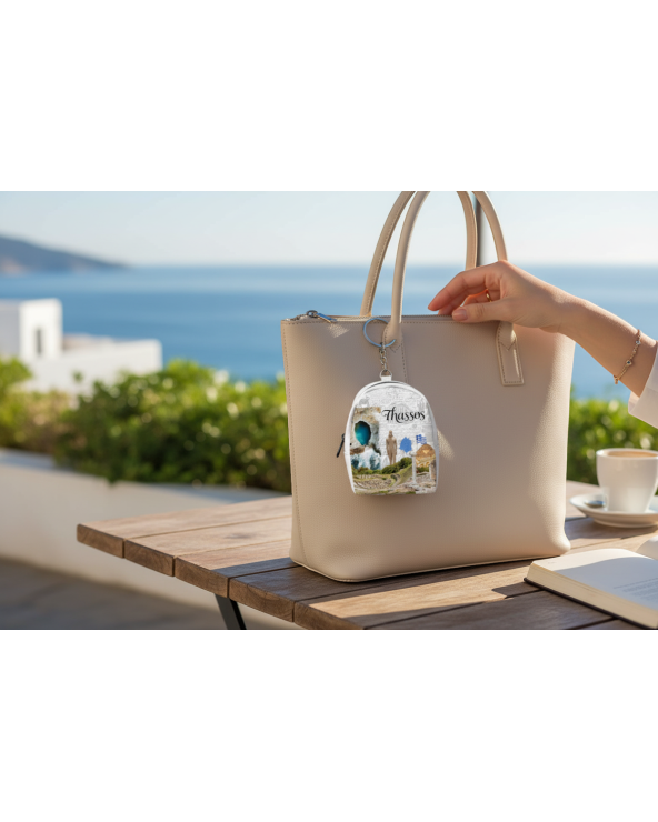 Πορτοφόλι Souvenir μπρελόκ mini - Σετ 10pcs - PVC - Thassos - 7*9*4.5cm