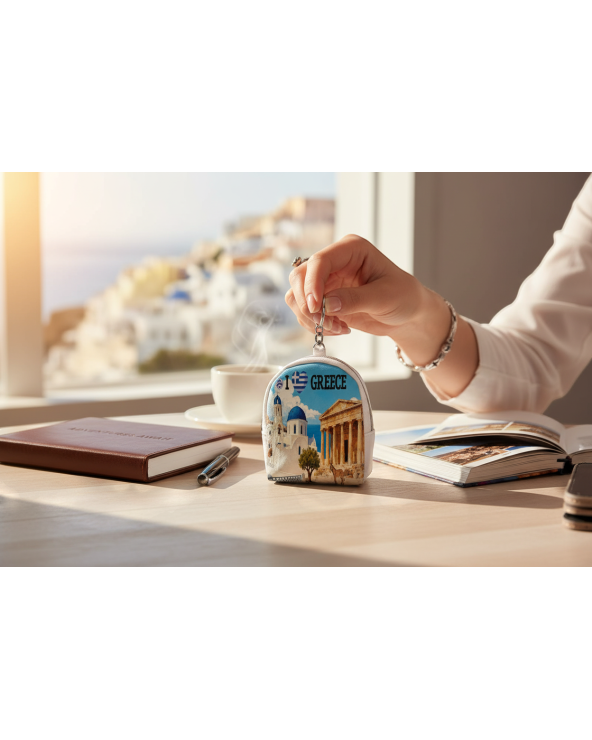 Πορτοφόλι Souvenir μπρελόκ mini - Σετ 10pcs - PVC - Greece - 7*9*4.5cm