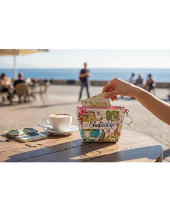 Πορτοφόλι Souvenir μπρελόκ mini - Σετ 10pcs - PVC - Chalkidiki - 11*7*4cm