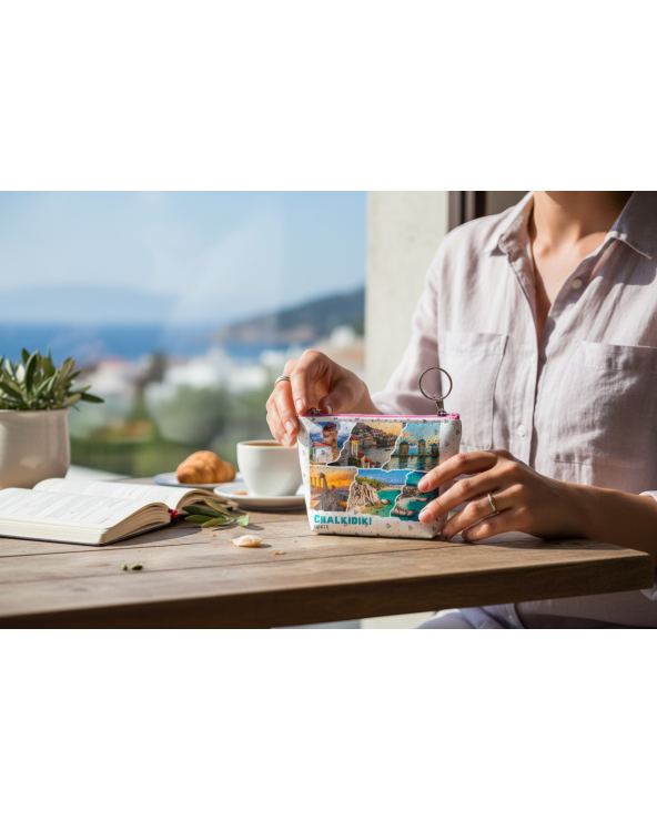 Πορτοφόλι Souvenir μπρελόκ mini - Σετ 10pcs - PVC - Chalkidiki - 11*7*4cm