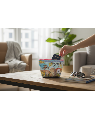 Πορτοφόλι Souvenir μπρελόκ mini - Σετ 10pcs - PVC - Thessaloniki - 11*7*4cm