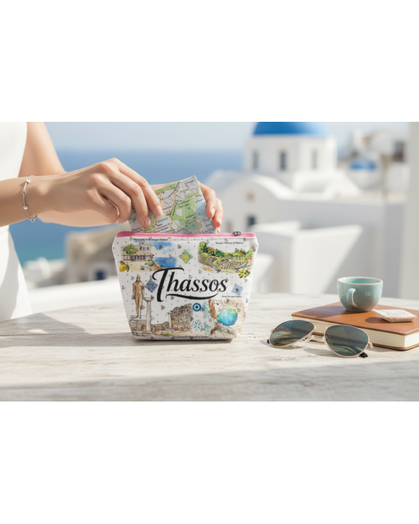 Πορτοφόλι Souvenir μπρελόκ mini - Σετ 10pcs - PVC - Thassos - 11*7*4cm