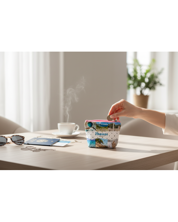 Πορτοφόλι Souvenir μπρελόκ mini - Σετ 10pcs - PVC - Thassos - 11*7*4cm