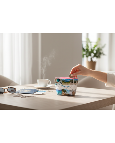 Πορτοφόλι Souvenir μπρελόκ mini - Σετ 10pcs - PVC - Thassos - 11*7*4cm