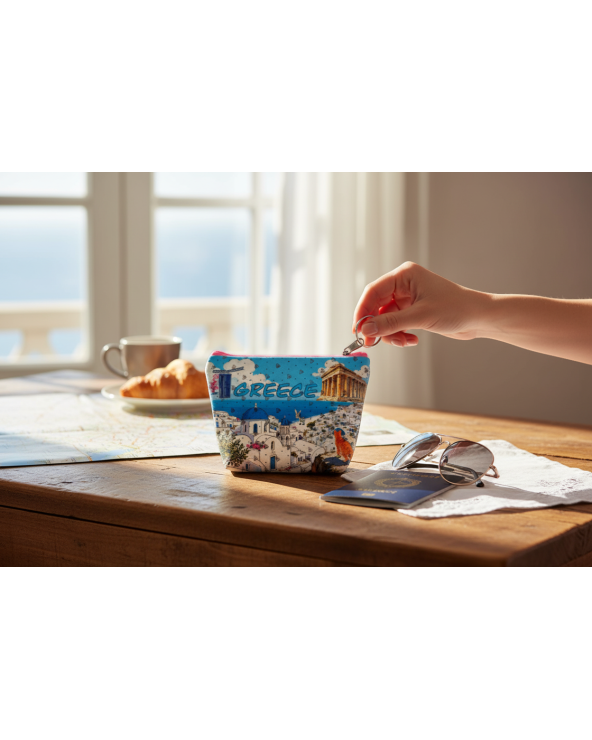 Πορτοφόλι Souvenir μπρελόκ mini - Σετ 10pcs - PVC - Greece - 11*7*4cm