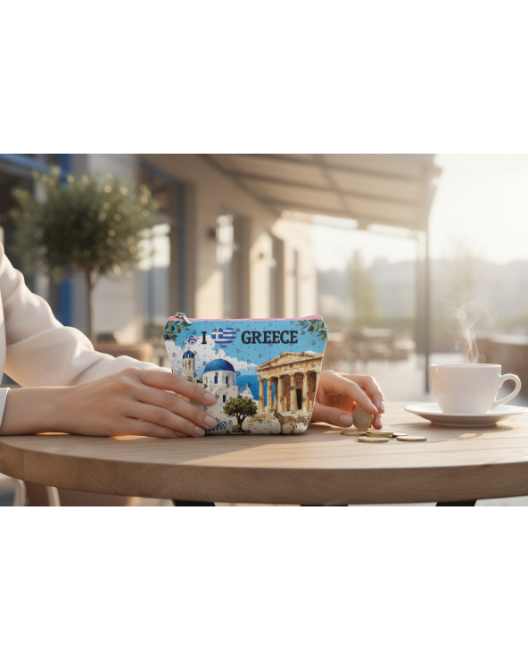 Πορτοφόλι Souvenir μπρελόκ mini - Σετ 10pcs - PVC - Greece - 11*7*4cm