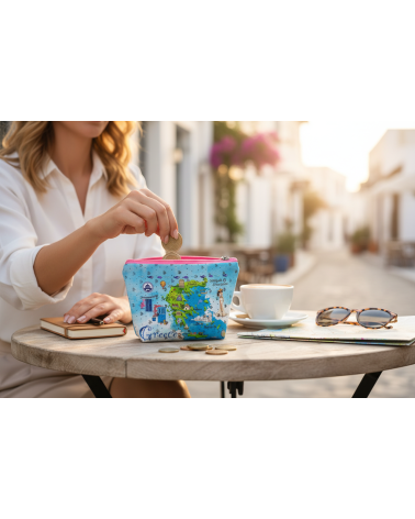 Πορτοφόλι Souvenir μπρελόκ mini - Σετ 10pcs - PVC - Greece - 11*7*4cm