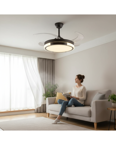 Ανεμιστήρας οροφής & φωτιστικό - DS-8018 - 2*48W - 431644 - Black