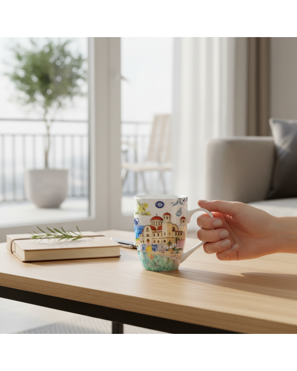 Σετ κεραμική κούπα Souvenir - 12pcs - Paralia