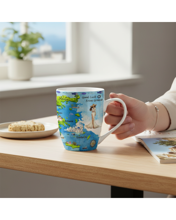 Σετ κεραμική κούπα Souvenir - 12pcs - Greece