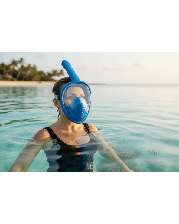 Μάσκα θαλάσσης Full Face με αναπνευστήρα - F-117A - 127122 - Green