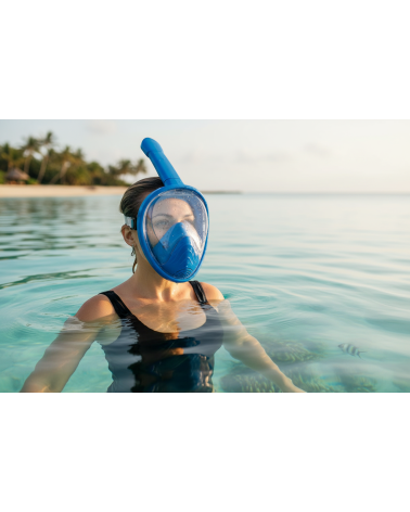 Μάσκα θαλάσσης Full Face με αναπνευστήρα - F-117A - 127122 - Pink