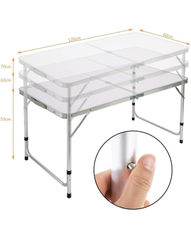 Πτυσσόμενο τραπέζι camping με 4 σκαμπό - 2042