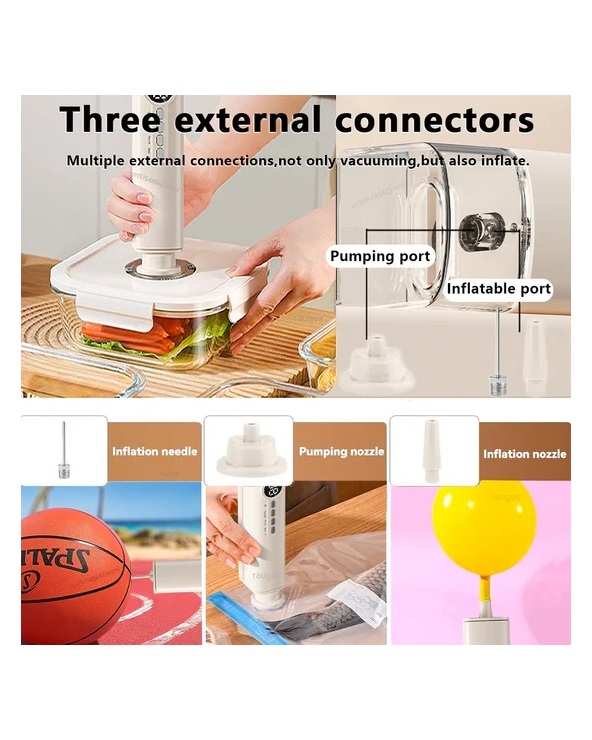 Συσκευή αεροστεγούς σφράγισης τροφίμων & αεροσυμπιεστής - HB-521 - 814314 - White