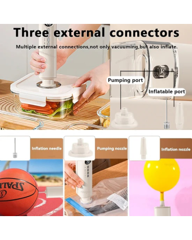 Συσκευή αεροστεγούς σφράγισης τροφίμων & αεροσυμπιεστής - HB-521 - 814314 - White