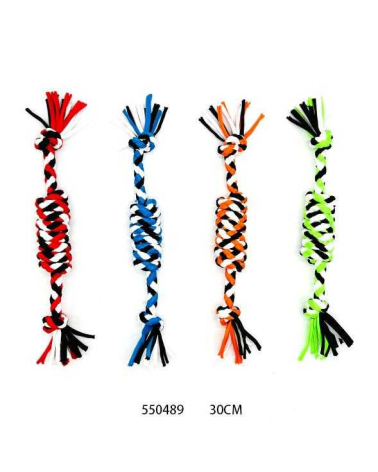 Παιχνίδι σκύλου σχοινί με κόμπους - 30cm - 12pcs