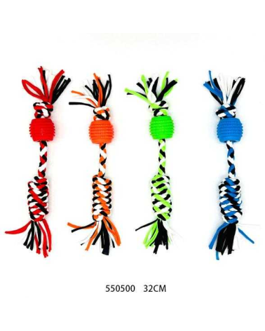 Παιχνίδι σκύλου σχοινί με μπάλα - 32cm - 12PCS