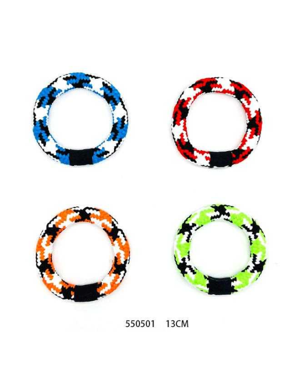 Παιχνίδι σκύλου κρίκος από σχοινί - 13cm - 12pcs