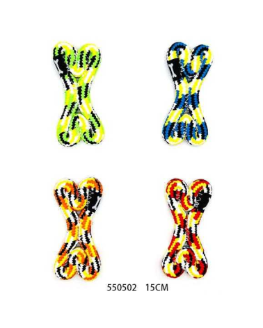 Παιχνίδι σκύλου κόκκαλο από σχοινί - 15cm - 12pcs