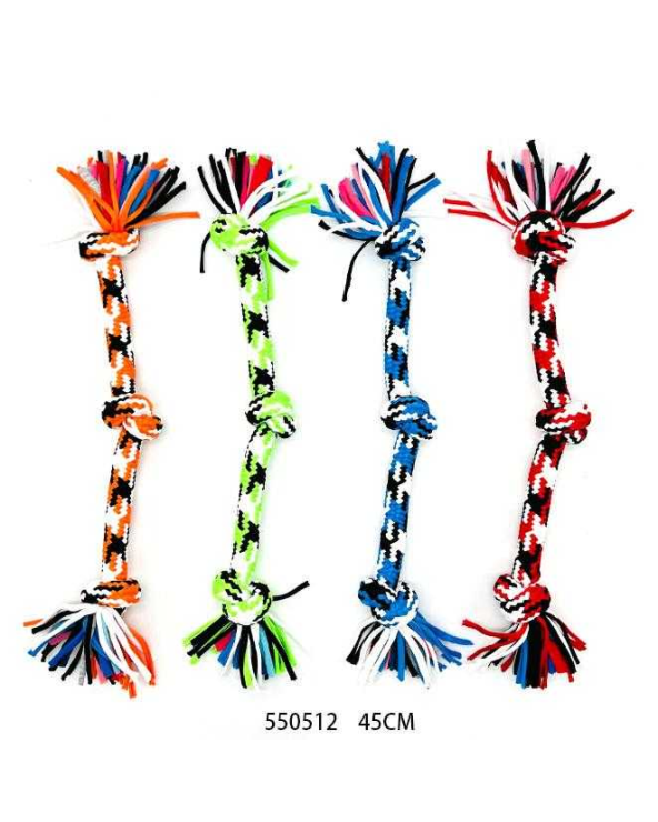Παιχνίδι σκύλου σχοινί με κόμπους - 45cm - 12pcs