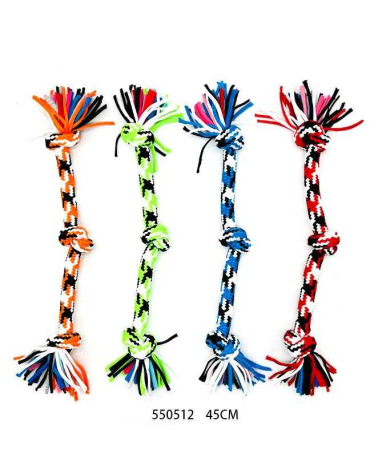 Παιχνίδι σκύλου σχοινί με κόμπους - 45cm - 12pcs