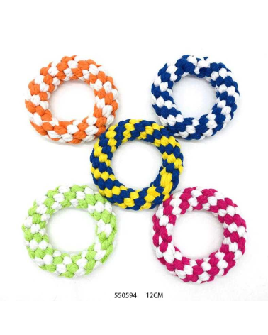 Παιχνίδι σκύλου κρίκος σχοινί - 12cm - 12pcs